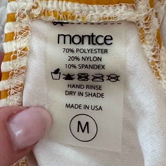 MONTCE - Canary Stripe Bikini Set Sz S/M - Picture 8 of 8
